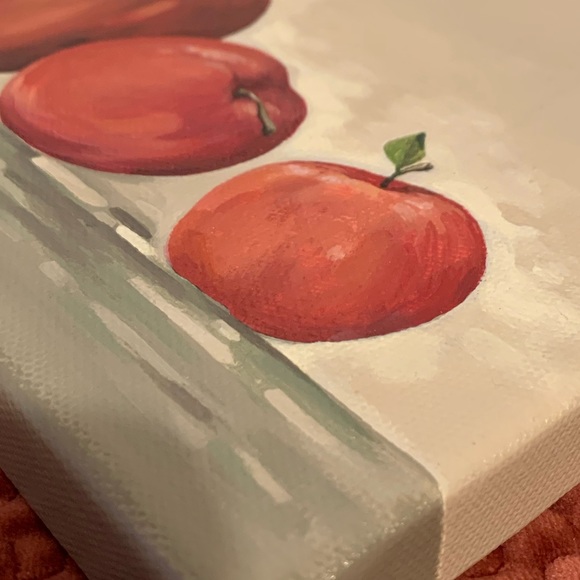 Kitchen Decor Original Acrylic Painting Apples - Picture 3 of 4